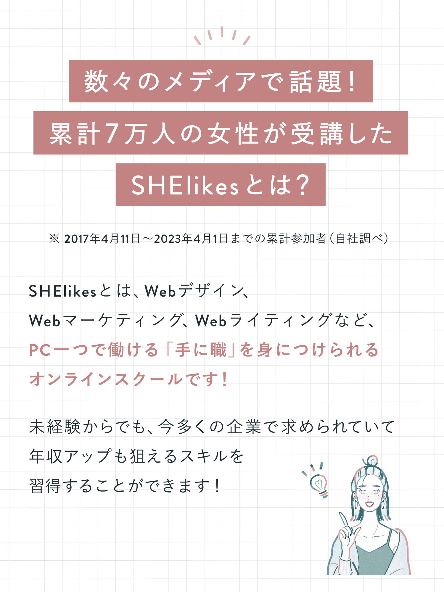 累計7万人の女性が受講したSHElikesとは？