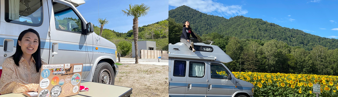 キャンピングカーで旅するロゴデザイナーになったかべちゃん