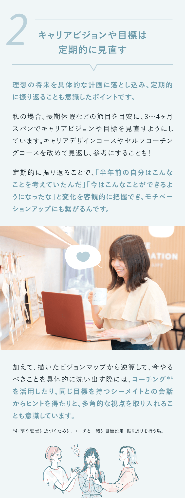 副業を始められたポイント
2_キャリアビジョンや目標は定期的に見直す