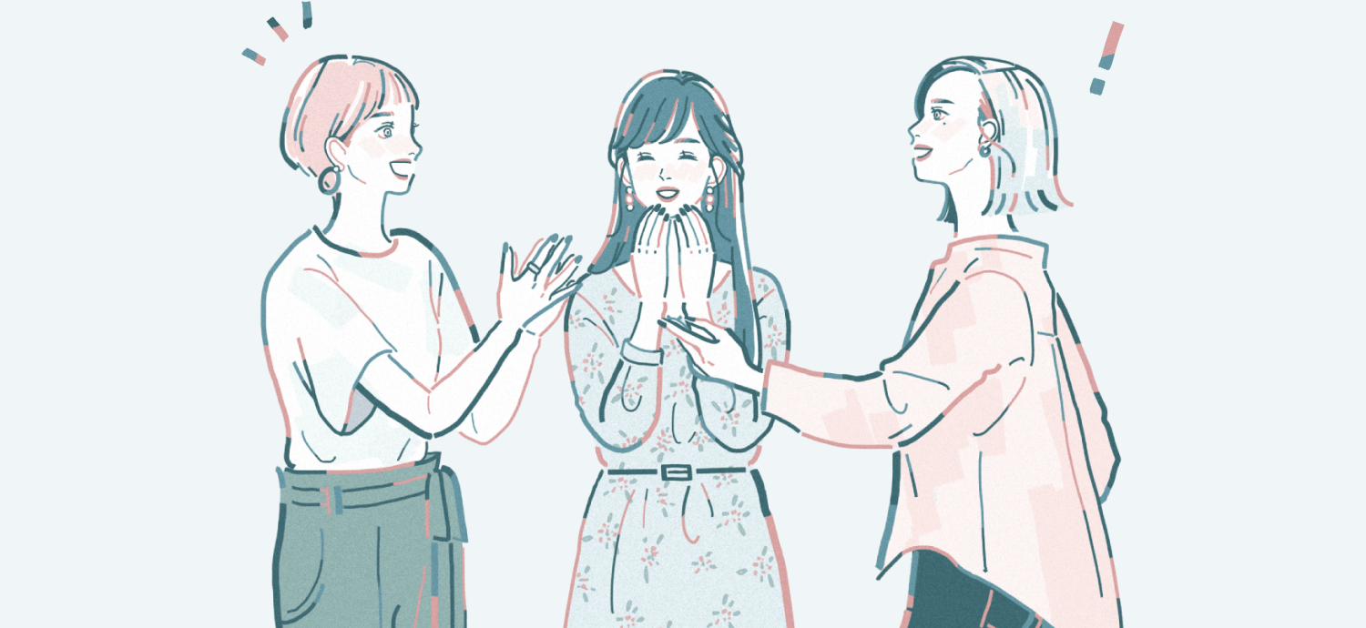 談笑する女性たちのイラスト