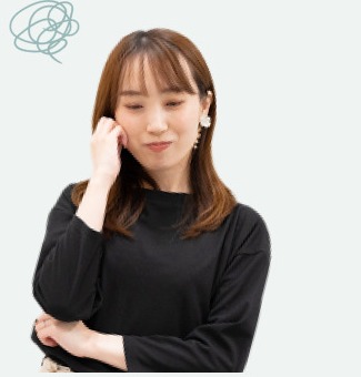 考え込む表情のまゆのんさん（Before）