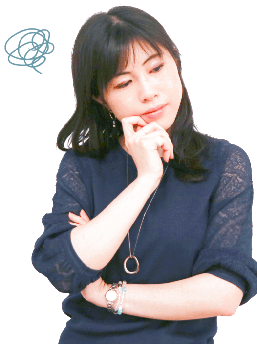 思い悩む表情のBeforeのsatominさん