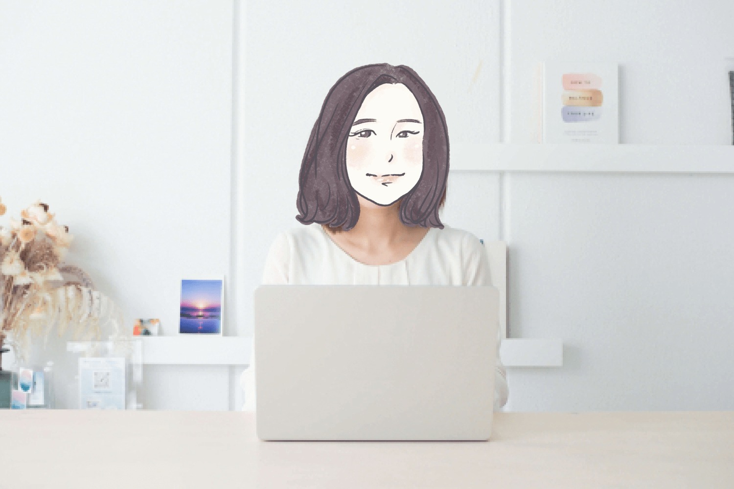 コミュニティイベントの後、ノートPCに向かうHANAさん