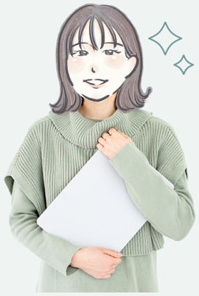 ノートPCを抱えて微笑む複業フリーランスのゆきさん
